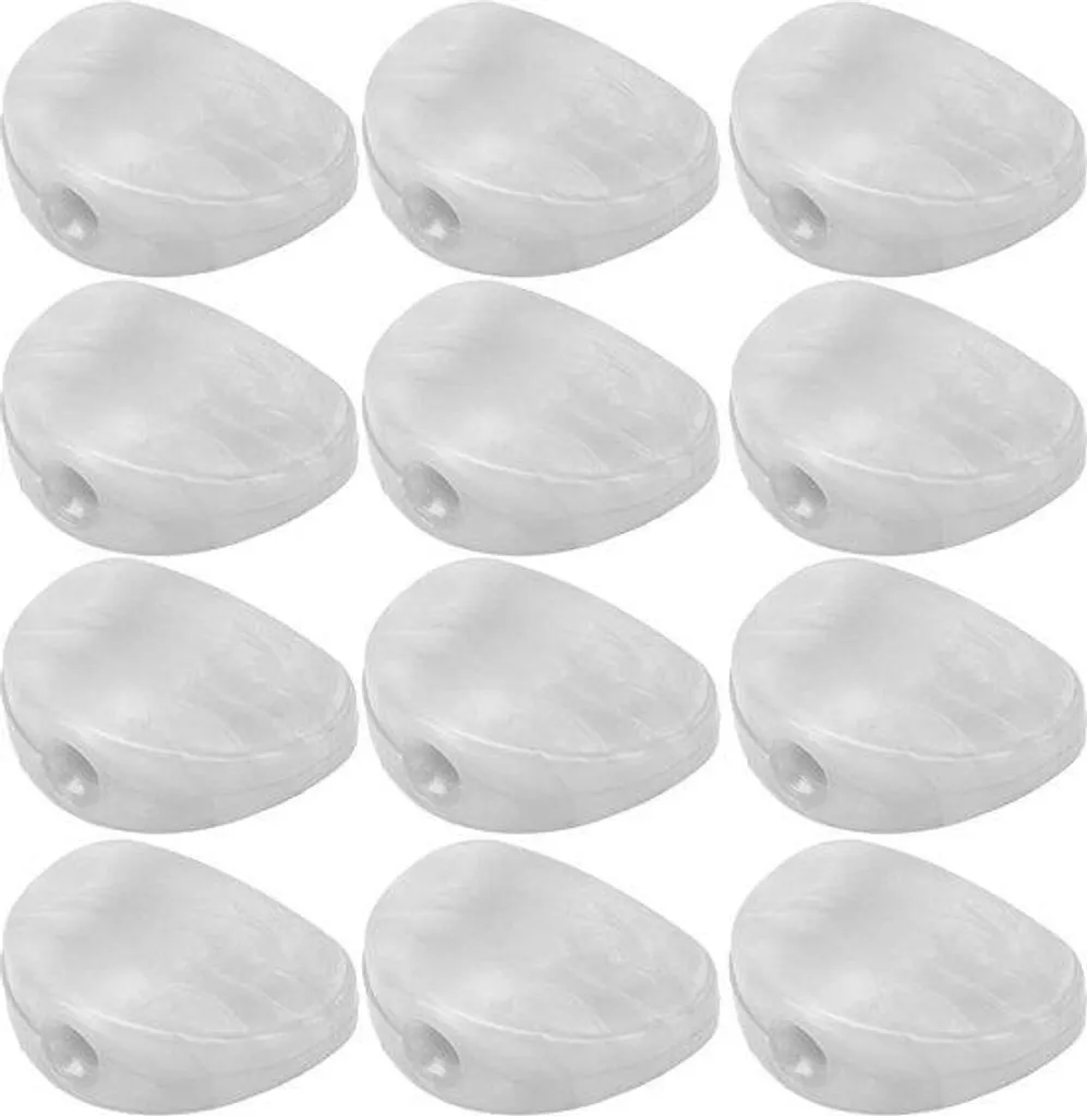 Bouton pour guitare électrique blanc en métal et plastique résistant