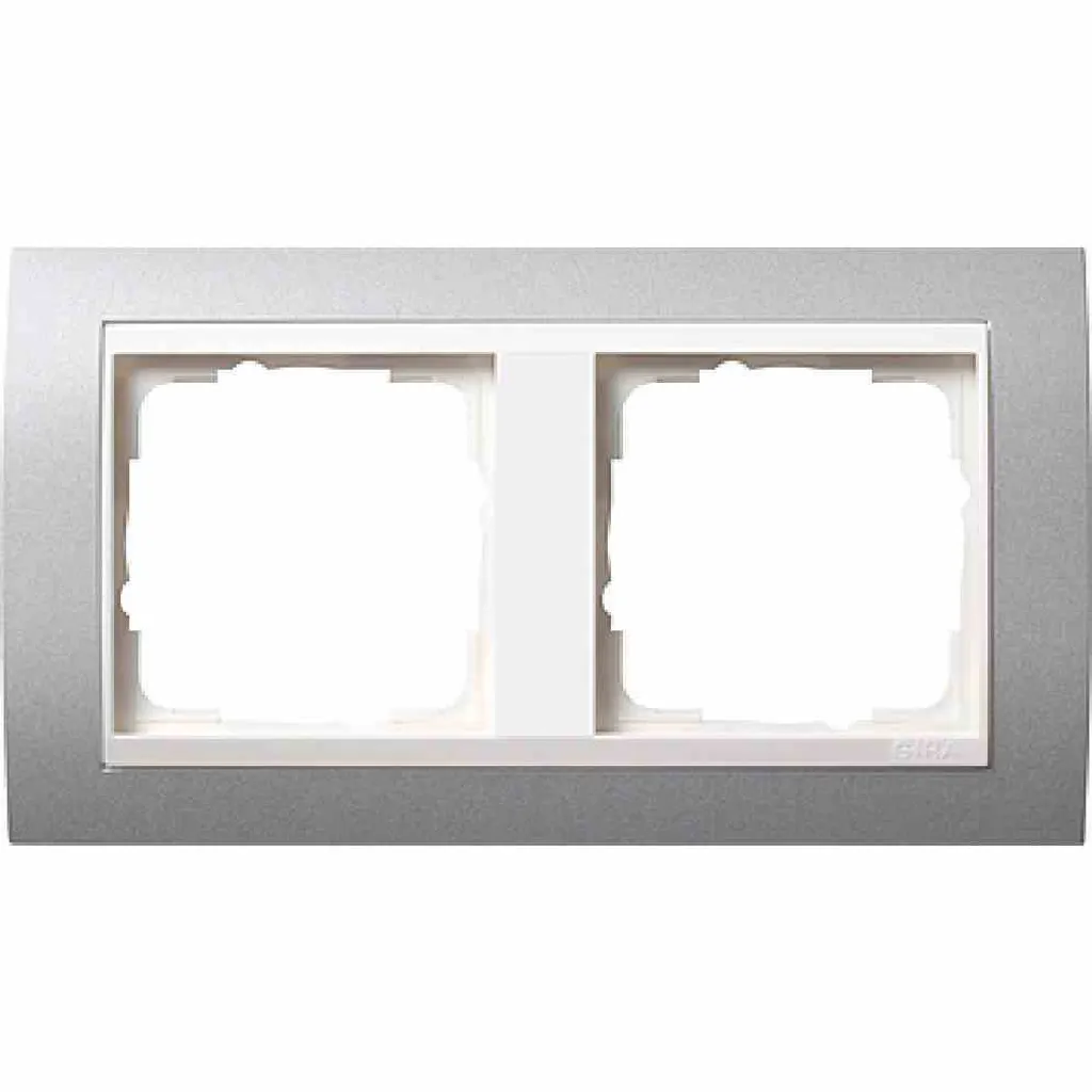 Gira Event 0212326 Cadre de Finition 2 Postes Alu pour Blanc Pur Mat