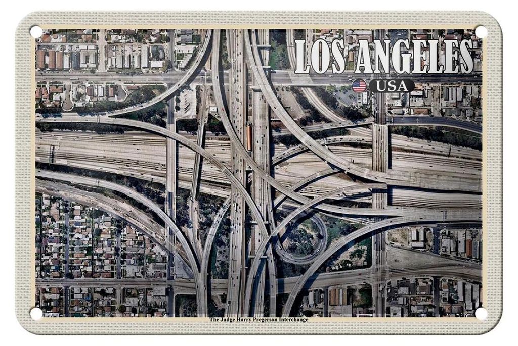 Blechschild Reise 18x12cm Los Angeles USA Judge Harry Pregerson