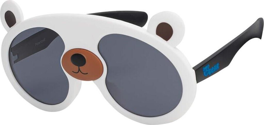 Jungen Mädchen Kinder Sonnen Brille Motiv Bärchen Brille 30458 Weiß-Schwarz