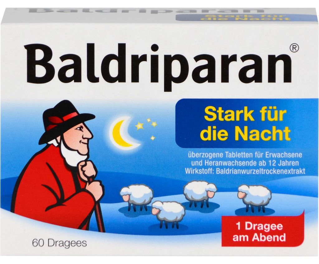 Baldriparan stark für die Nacht Dragees, 60 St. Tabletten