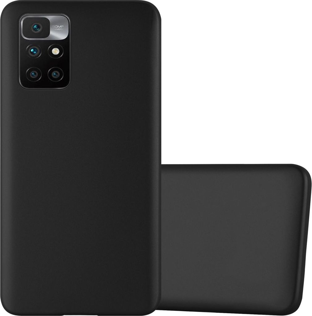 Cadorabo Schutzhülle für Xiaomi RedMi 10 / RedMi NOTE 11 4G Hülle in Schwarz Handyhülle TPU Silikon Etui Cover Case