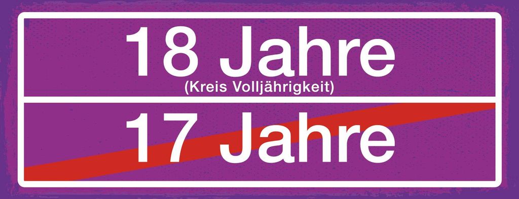 vianmo Holzschild 10x27 cm 18 Jahre 17 Jahre lila Ortsschild