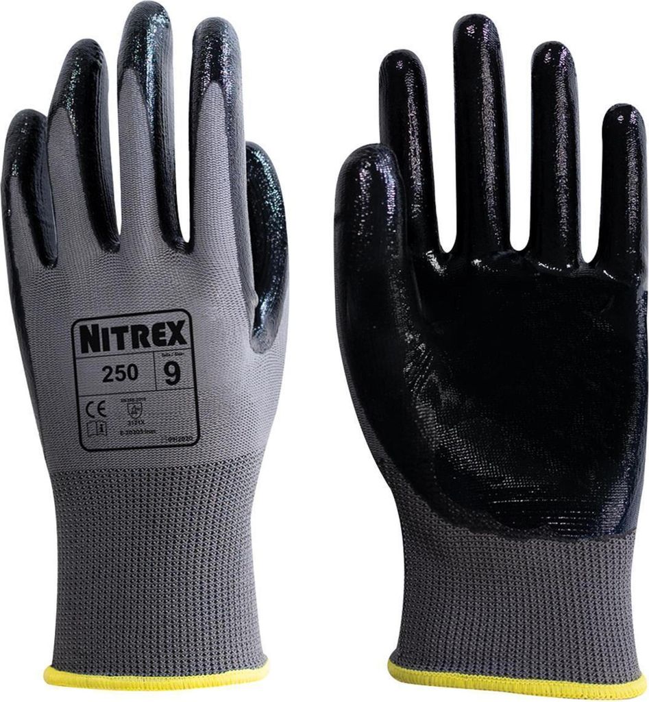 10 Paar Nitrex 250 | Mehrweghandschuhe | Gr. XS | Industriehandschuhe