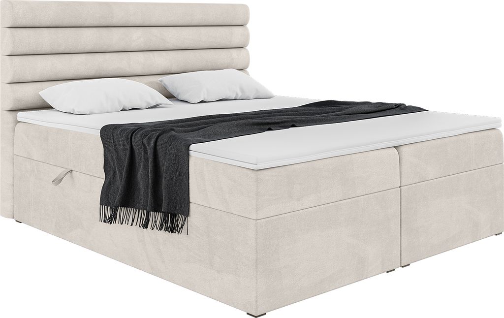 MEBLINI Boxspringbett Mit Bettkasten - Gepolstert D Produktbild-Vorschau 4