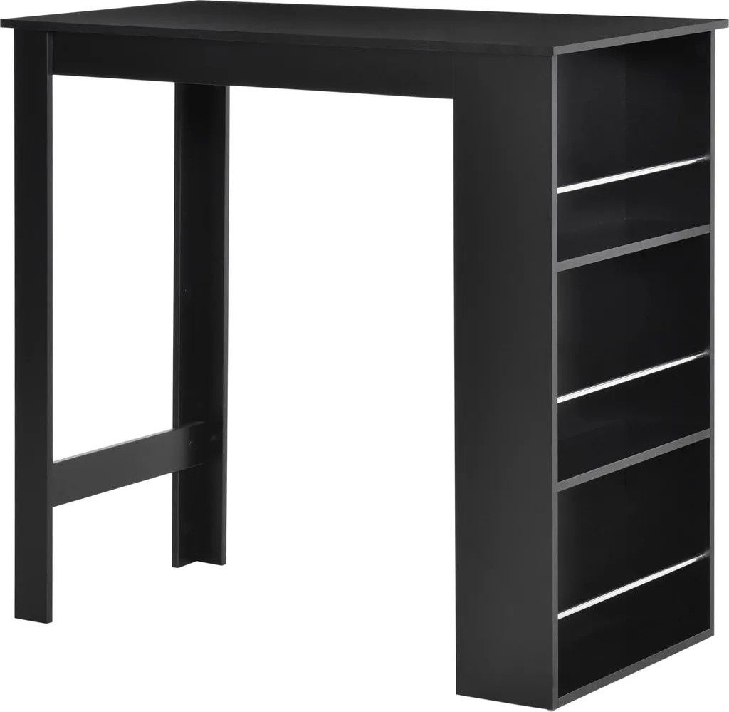 Petite Cuisine ? Gagnez de la Place avec cette Table de Bar à Étagères