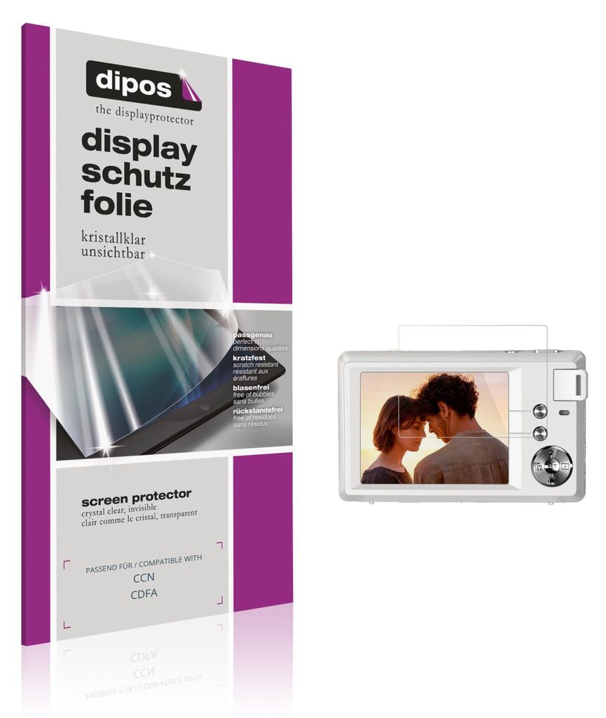 4x Schutzfolie für CCN CDFA klar Displayschutzfolie Folie Display Schutz dipos