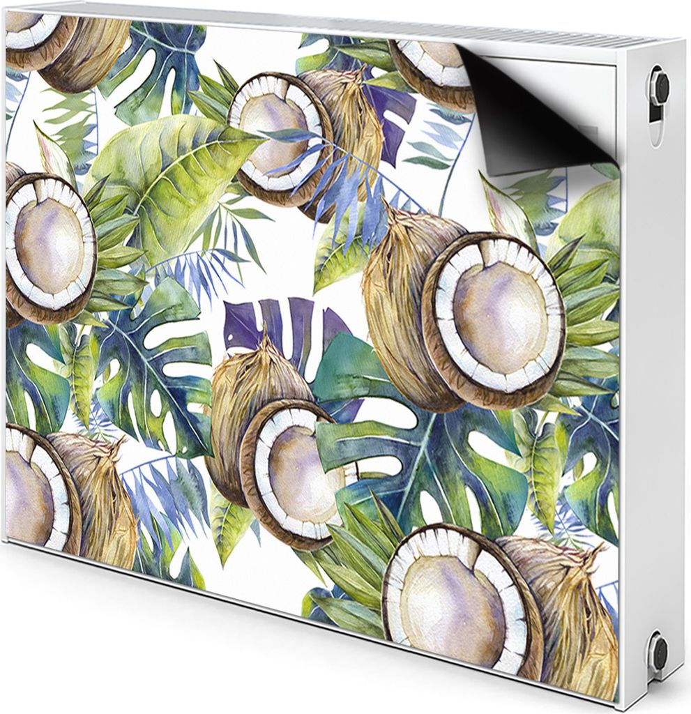 Magnet Heizkörperabdeckung Heizkörperverkleidung Verkleidung Abdeckung 110x60 cm - Kokosnüsse