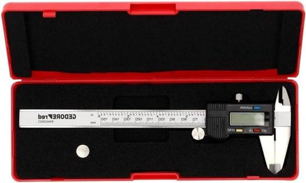 Pied à coulisse numérique 150 mm en inox avec jauge de profondeur