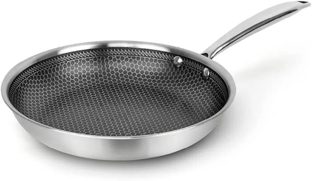 Padella Qulinart 28 cm Acciaio Inox Nido d'Ape Antiaderente Professionale