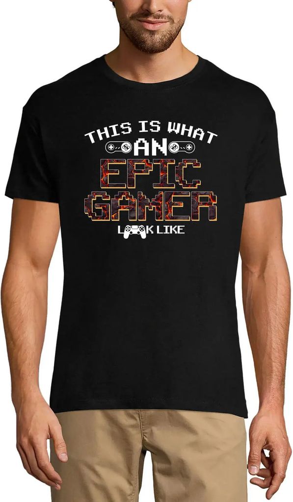 Herren Grafik T-Shirt So sieht ein epischer Gamer aus - Gaming-Kleidung – This Is What An Epic Gamer Look Like - Gaming Apparel – Öko-Verantwo...