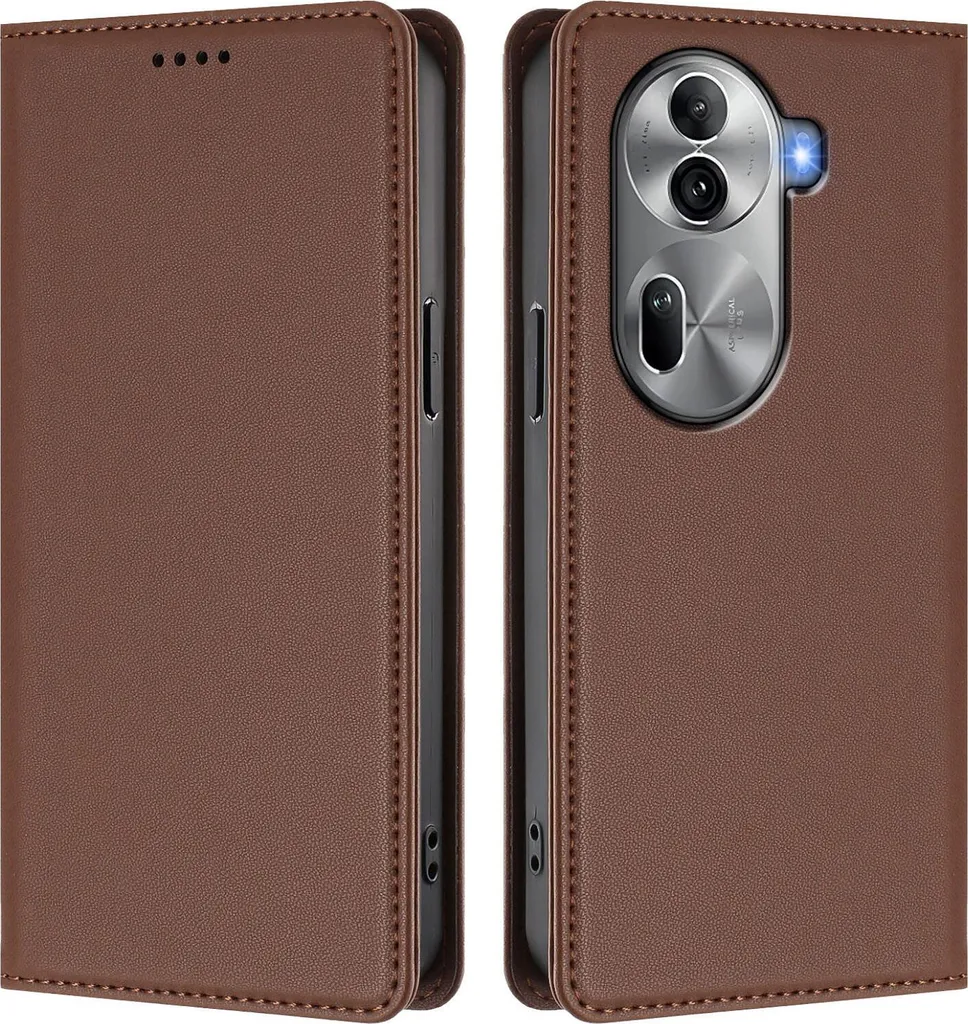 Custodia Oppo Reno11 Pro 5G Marrone: Style & Relax con Stand