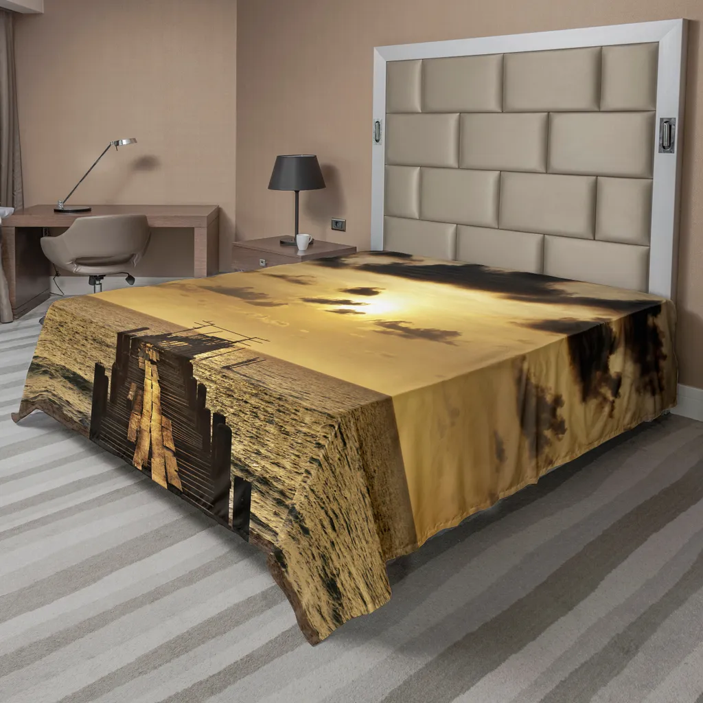 Lenzuolo Decorativo ABAKUHAUS 244x205cm | Estetica Lago e Tramonto