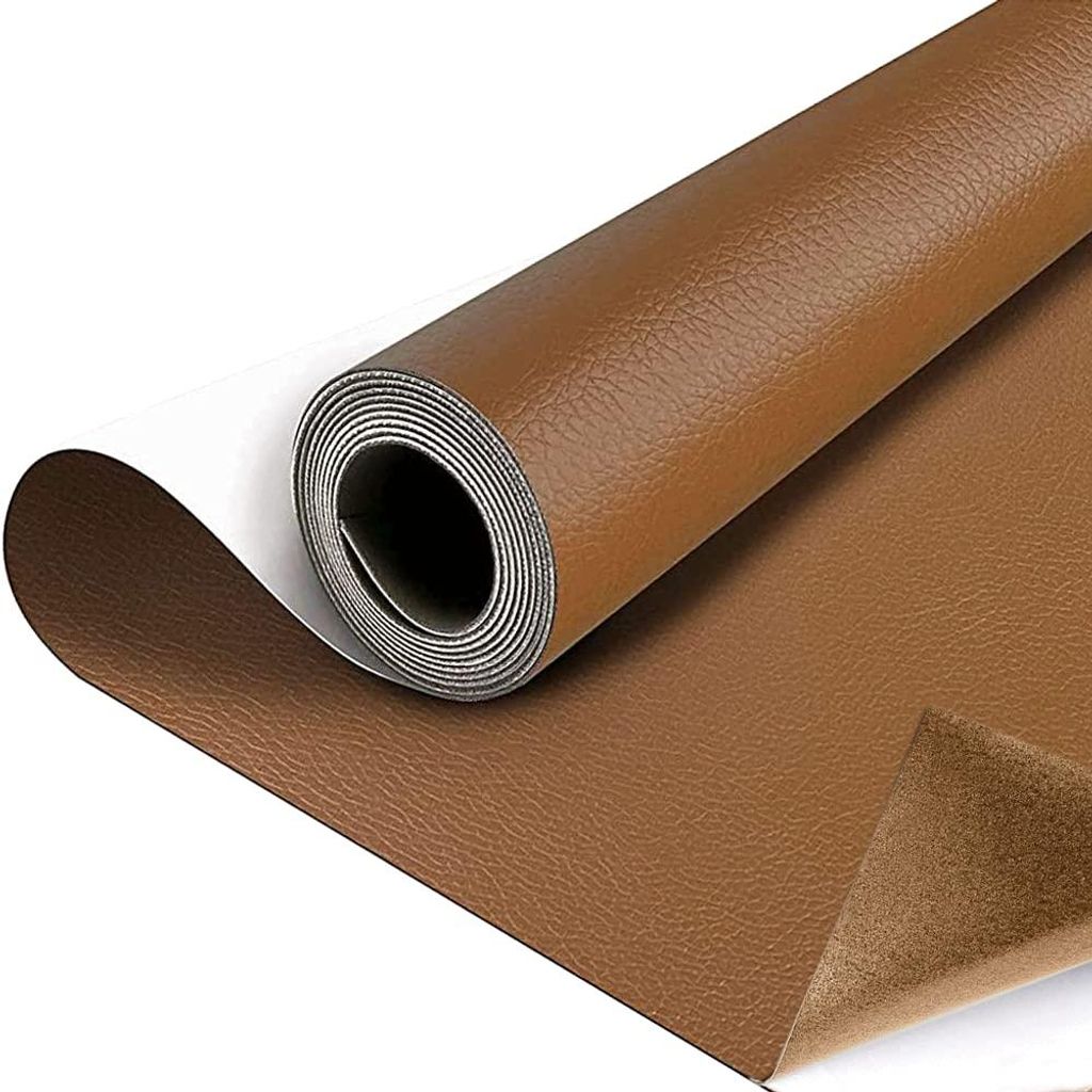 Samolepicí dekorativní fólie, umělá kůže, barva hnědá, Obrázek produktu 