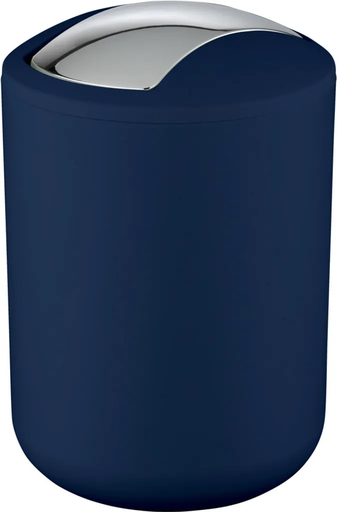 WENKO secchio per cosmetici Brasil blu scuro 2 L coperchio oscillante rifiuti bagno cucina