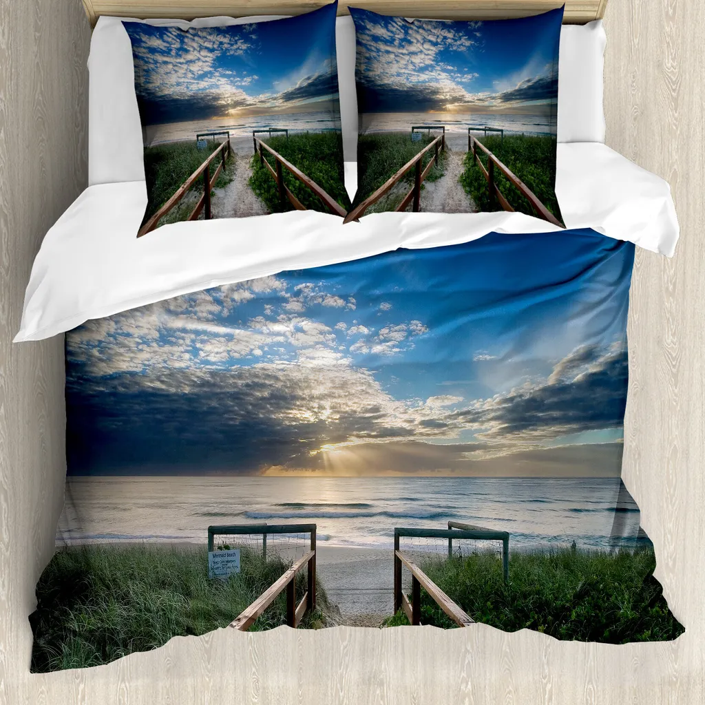 Arazzo Parete 230x140 Cm Spiaggia Tropicale Per Camera Da Letto E Copriletto