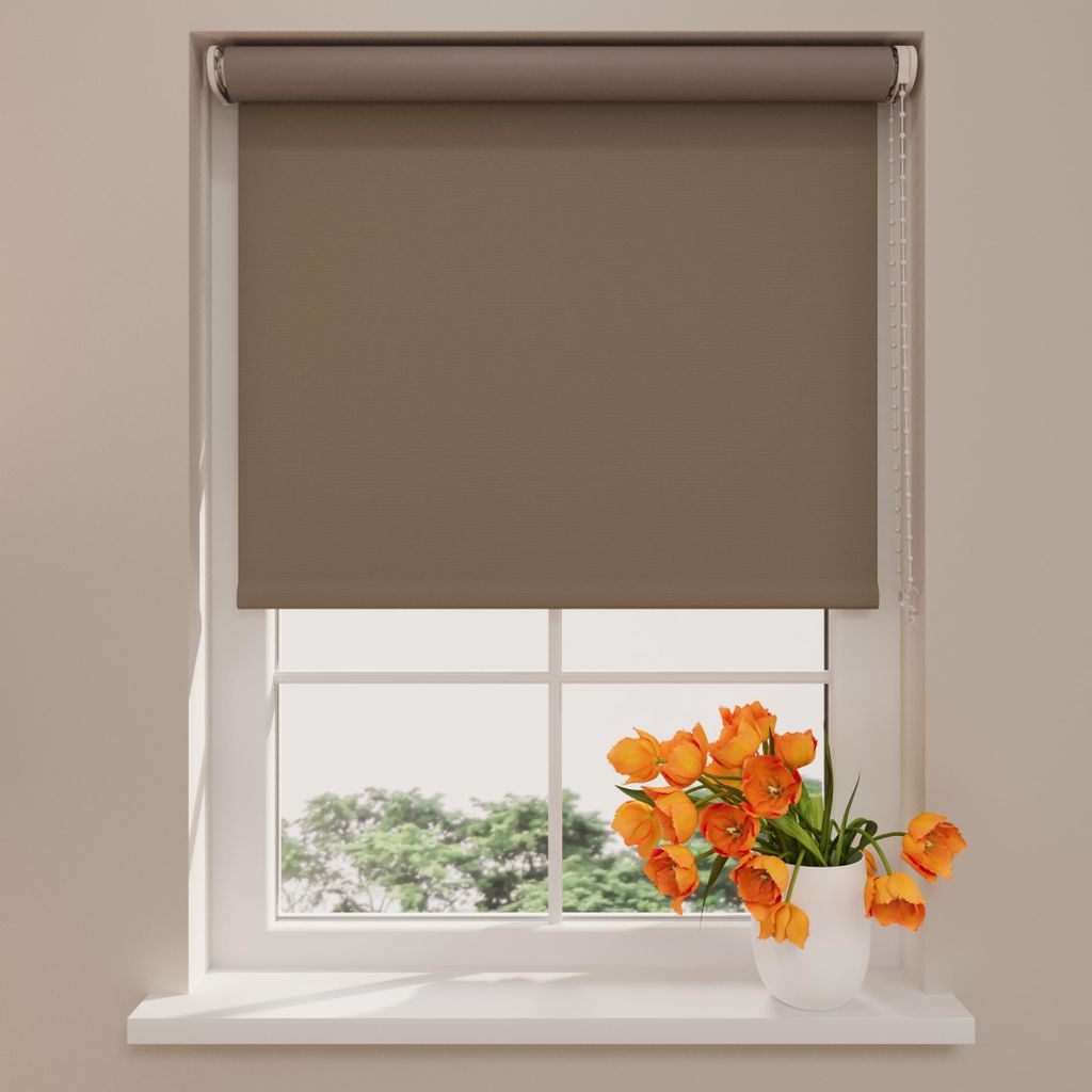 DTCH Verdunkelungsrollo – Easy Match – Braun – 230 x 190 cm (BxH) – Ohne Bohren