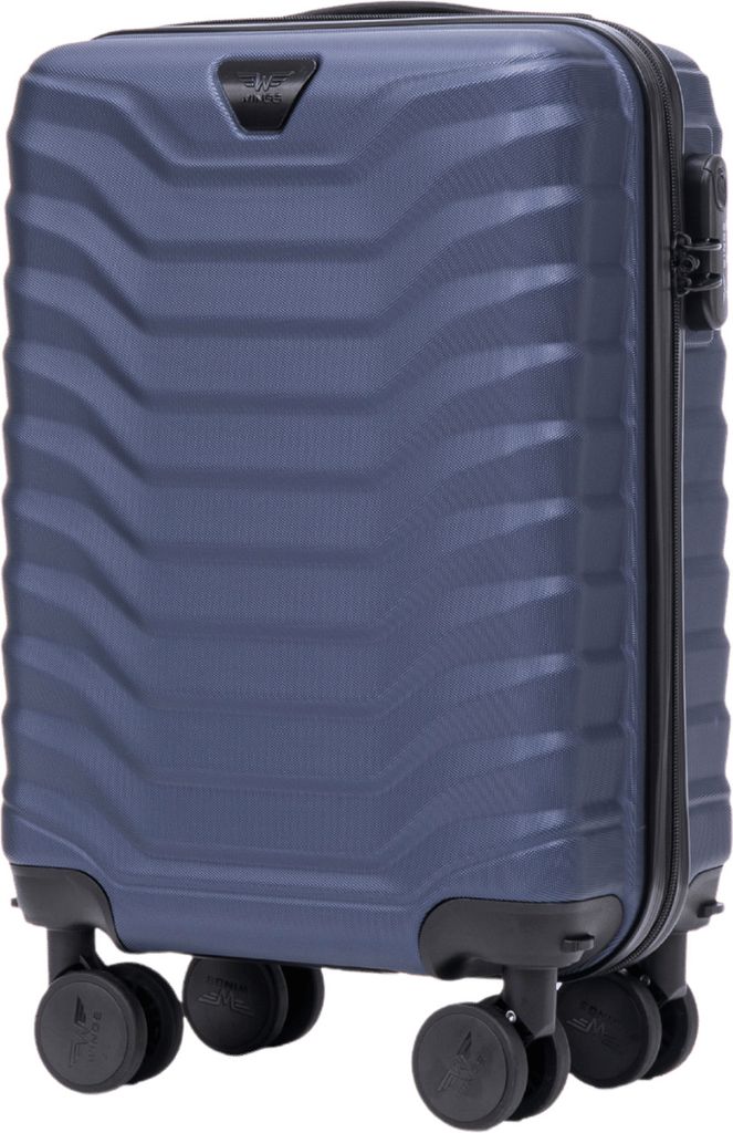 Wings PEAFOWL 18" kabínový kufor modrý, ABS+, 4 kolieska, Obrázok produktu 
