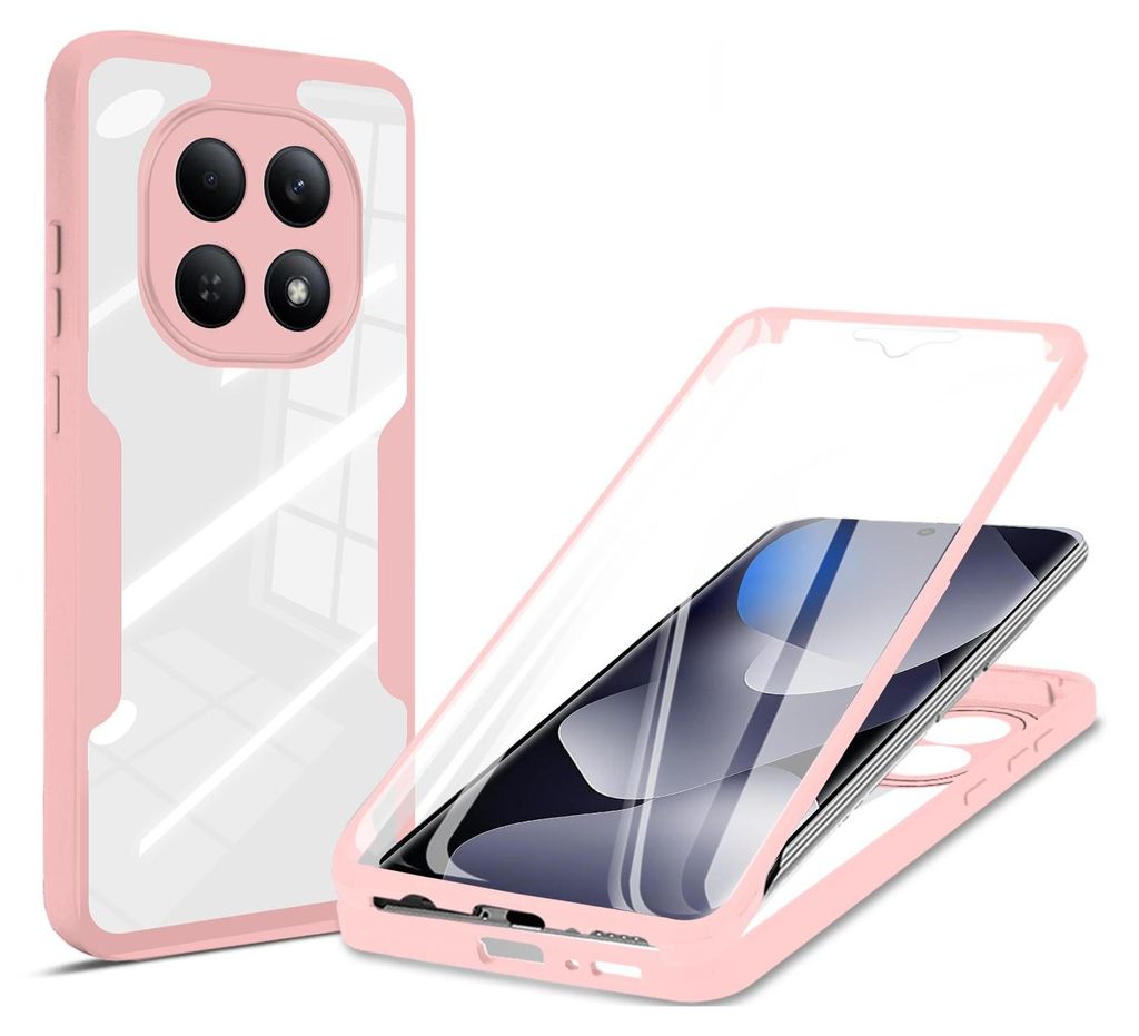 360° Grad Hülle für Xiaomi Redmi Note 15 5G / Poco M8 5G vollschutz Integriertem Displayschutz in Rosa