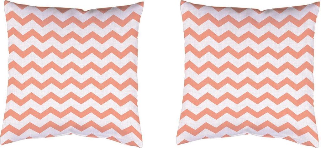 Home Wohnideen 2Er Set Kissen Mit Füllung Digi Samtoptik Zacke 50 X 50 CM Zacke Apricot