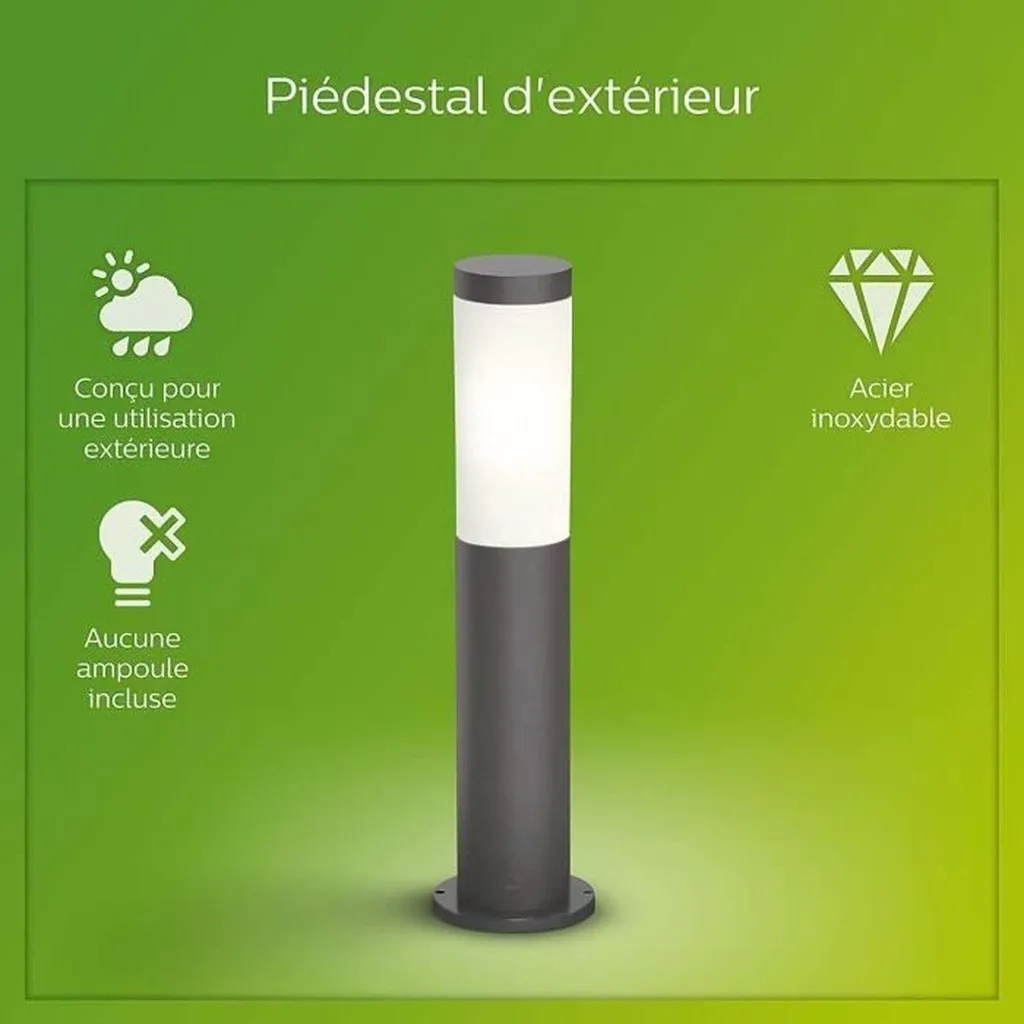 Philips 8719514417533 Utrecht Lampe Colonne Extérieure E27 Anthracite