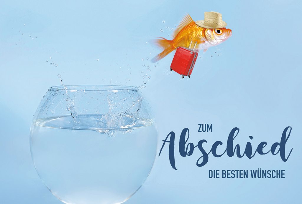 Abschied - Glückwunschkarte im Format 11,5 x 17 cm mit Umschlag
