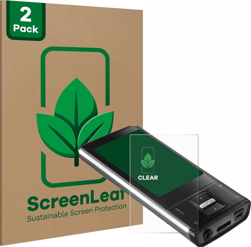 2x ScreenLeaf Schutzfolie für Intenso Video Shooter 2,4" nachhaltiger Displayschutz Display Schutz Folie Klar Transparent
