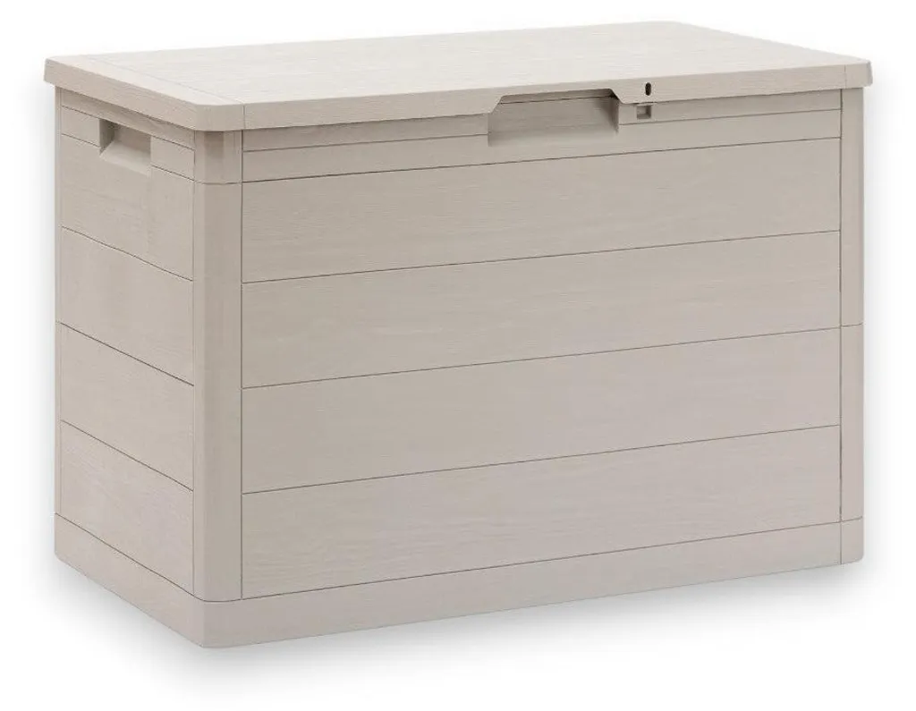 Coffre de jardin en résine Woody'S160 étanche et verrouillable 77 cm