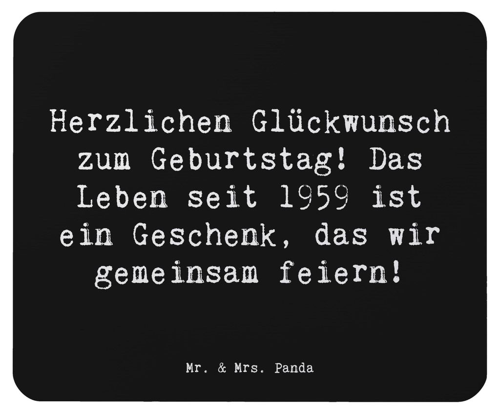 Mr. & Mrs. Panda Mousepad Spruch 1959 Geburtstag - Schwarz - Geschenk, Mouse Pad, pc, Jubiläum, Erinnerungen, feiern, Happy Birthday, Alter, Glüc...