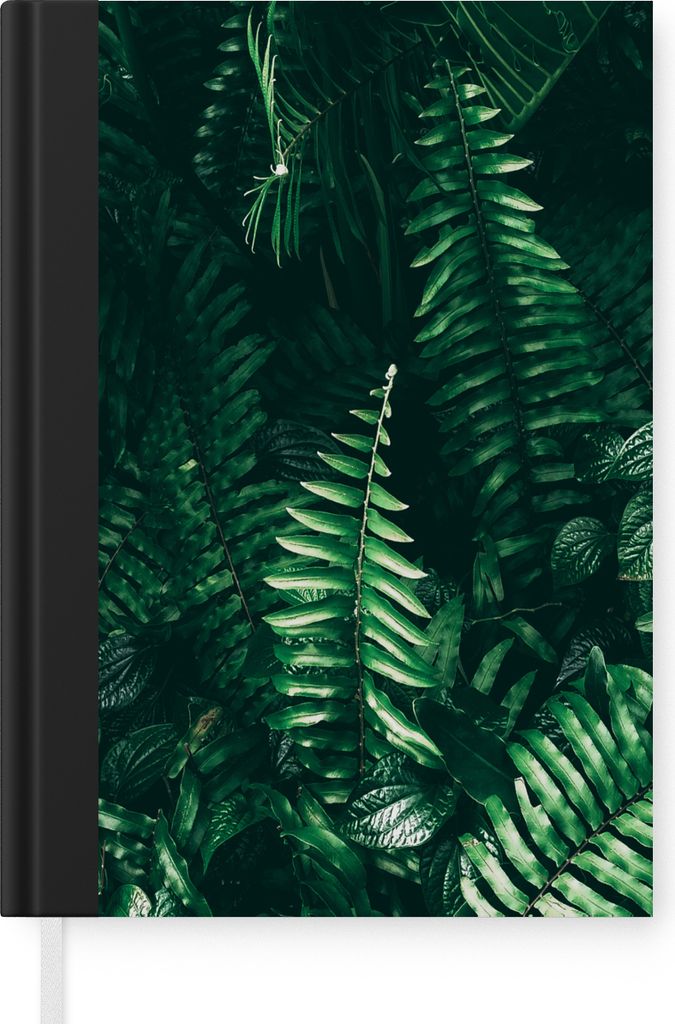 MuchoWow Notizbuch Tagebuch Haushaltsbuch Notebook A5 Blätter - Dschungel - Natur - Tropisch - Pflanzen - Notizblock - Notizheft - Notebook - Sc...
