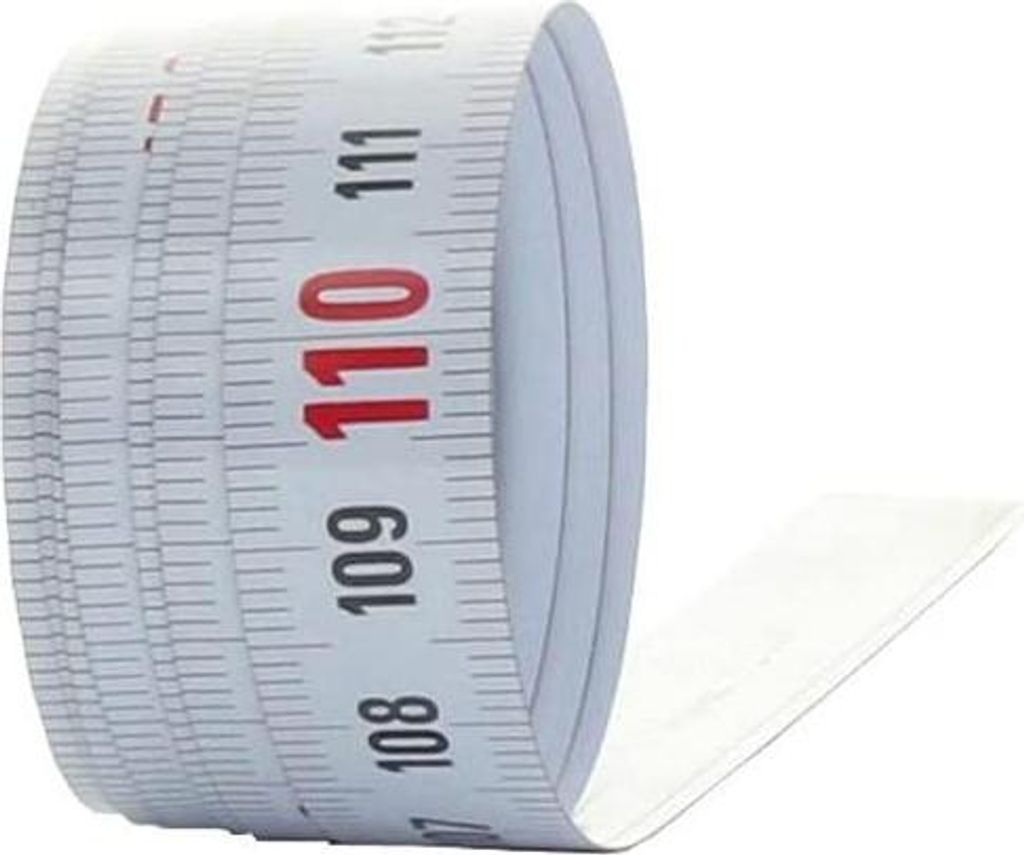 BMI Sonderbandmaß (Maßband) Stahl weiß 2 m, links nach rechts selbstklebend