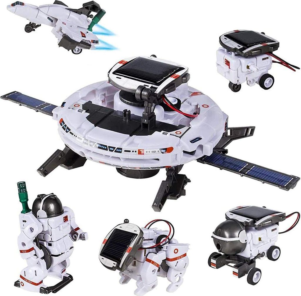 6-in-1 Roboter Bauset - DIY, Metall & Kunststoff, 237 Teile - Für STEM-Lernen, Kinder & Erwachsene