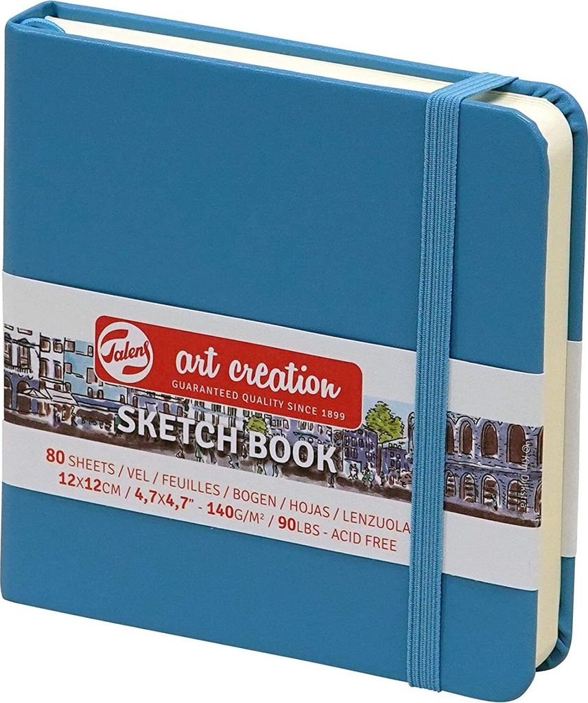 ROYAL TALENS Art Creation Skizzenbuch 120 x 120 mm blau 80 Blatt
