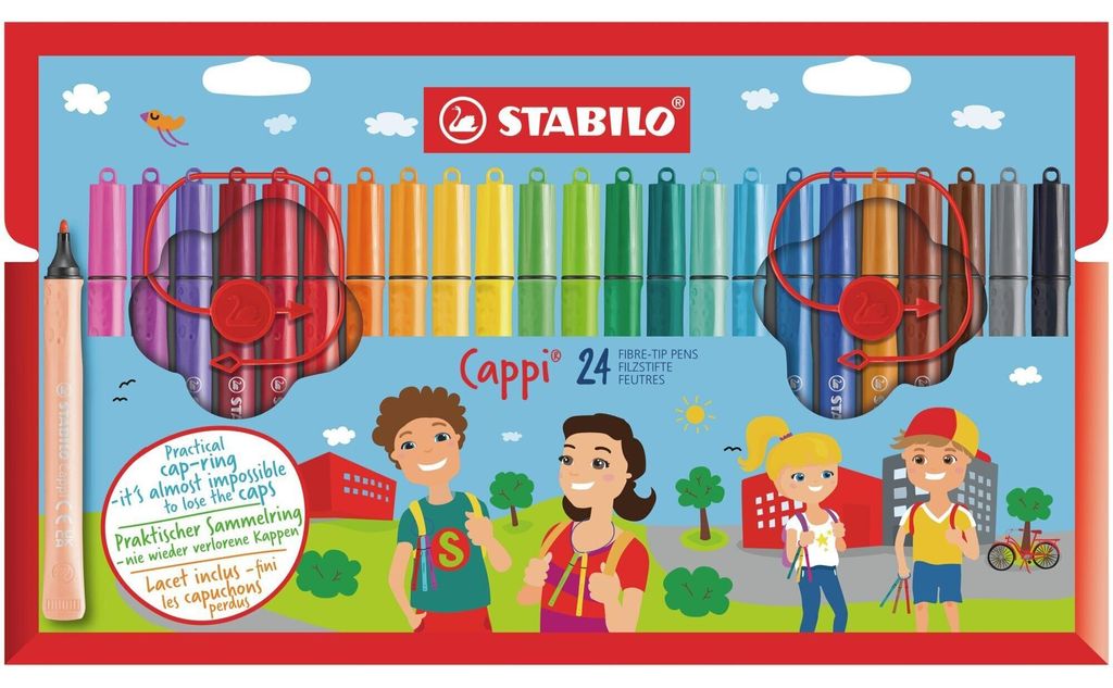 STABILO Cappi marcatore Medio Multicolore 24 pz Immagine del prodotto 