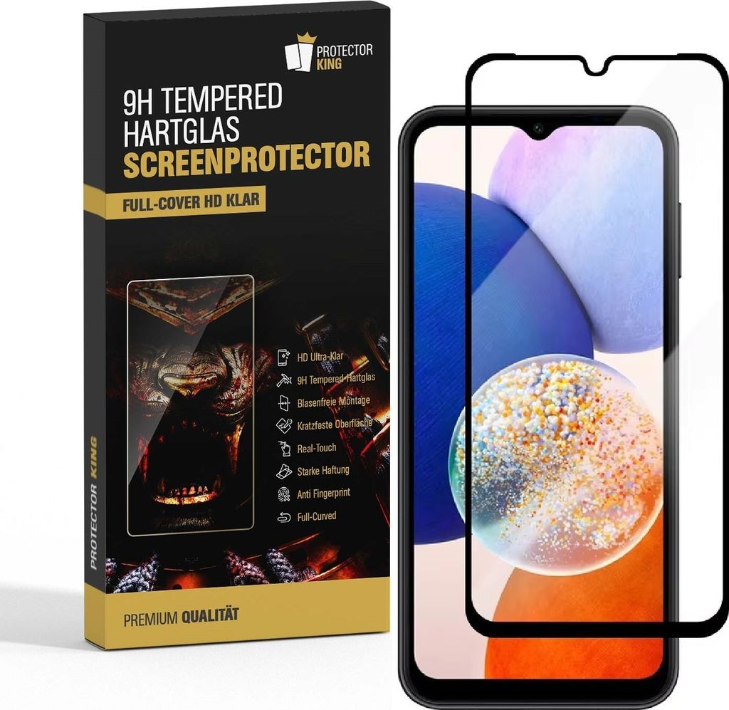 1x 9H Panzerglas für Samsung Galaxy A15 FULL COVER 3D KLAR echtes Tempered Glass Panzerfolie Displayschutz Schutzglas Hartglas Schutzfolie Screen-...