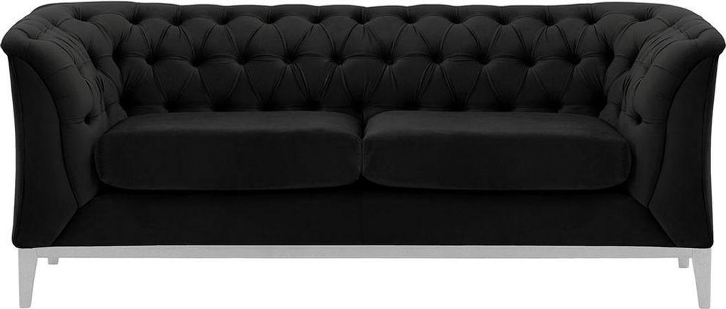 Zweisitzer-Sofa Chesterfield Modern Wood aus medizinischem Schaumstoff-Velluto 20-white