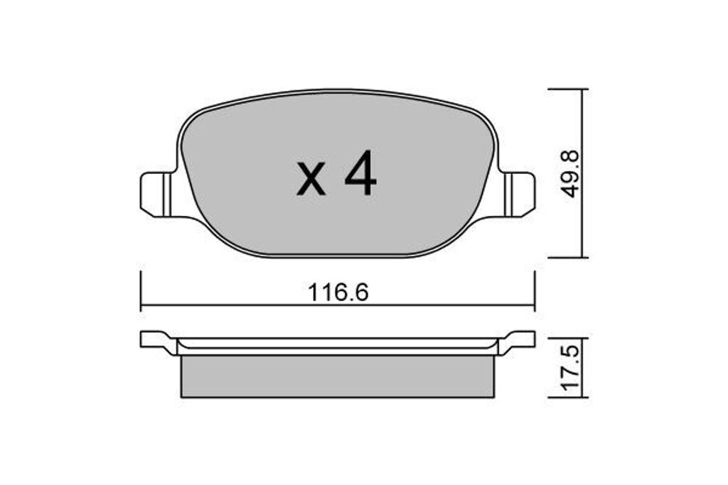 AISIN Bremsbeläge Satz Hinten Bremsklötze für ALFA ROMEO 159 Sportwagon (939) BPFI-2006