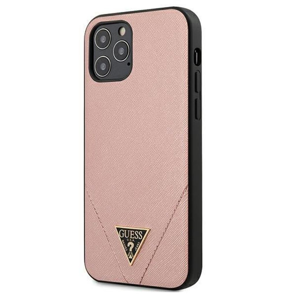 Guess fr iPhone 12 PRO MAX Schutzhlle Handyhlle Hlle Case Hardcase Saffiano