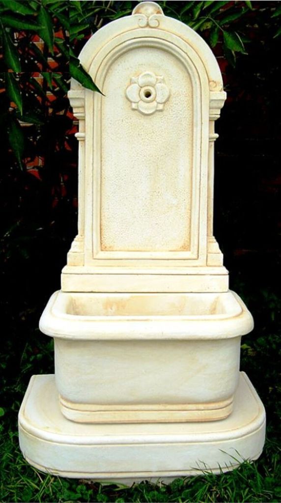 Casa Padrino Jugendstil Wandbrunnen Weiß / Beige H. 113 cm Produktbild 