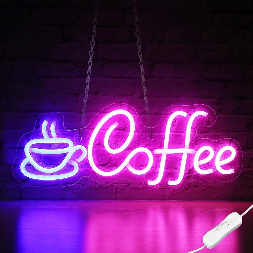 Kaffee Neon Wandleuchte Led Wand Deko Neon Schild Licht Neonlicht Nachtlicht Für Kaffee Bar Wanddekoration Cafe Restaurant Schaufenster