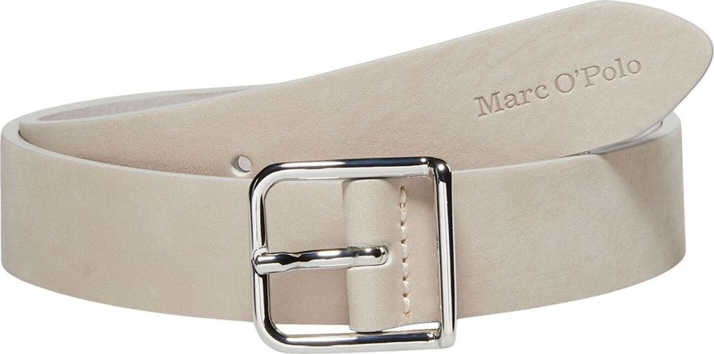 Marc O'Polo Leder Gürtel Fredis Ladies Belt W75 Stone Grey beige