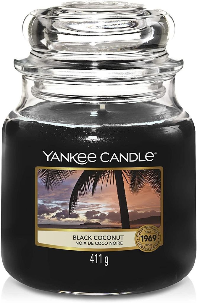 Yankee Candle BLACK COCONUT CLASSIC Barattolo medio 411G Immagine del prodotto 