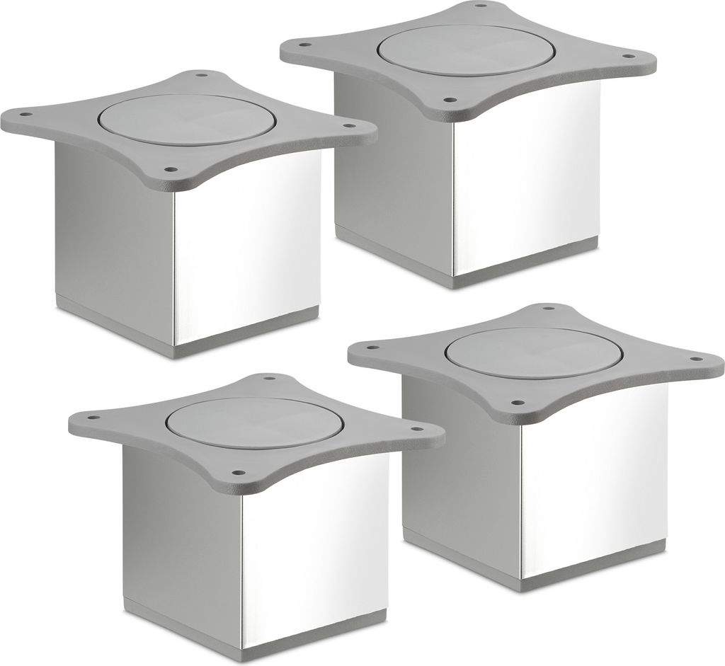 4er Set Möbelfüße QUEBEC II II 70 mm Chrom poliert