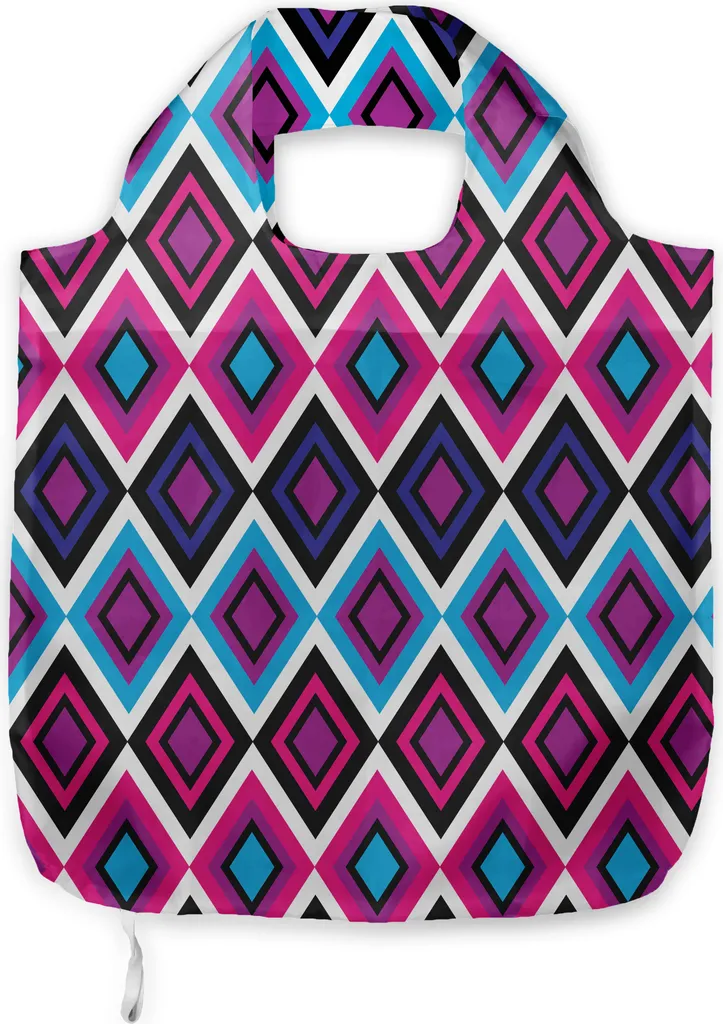 Borsa Shopping ABAKUHAUS Navy Blush | Accessorio Donna Psichedelico Trendy