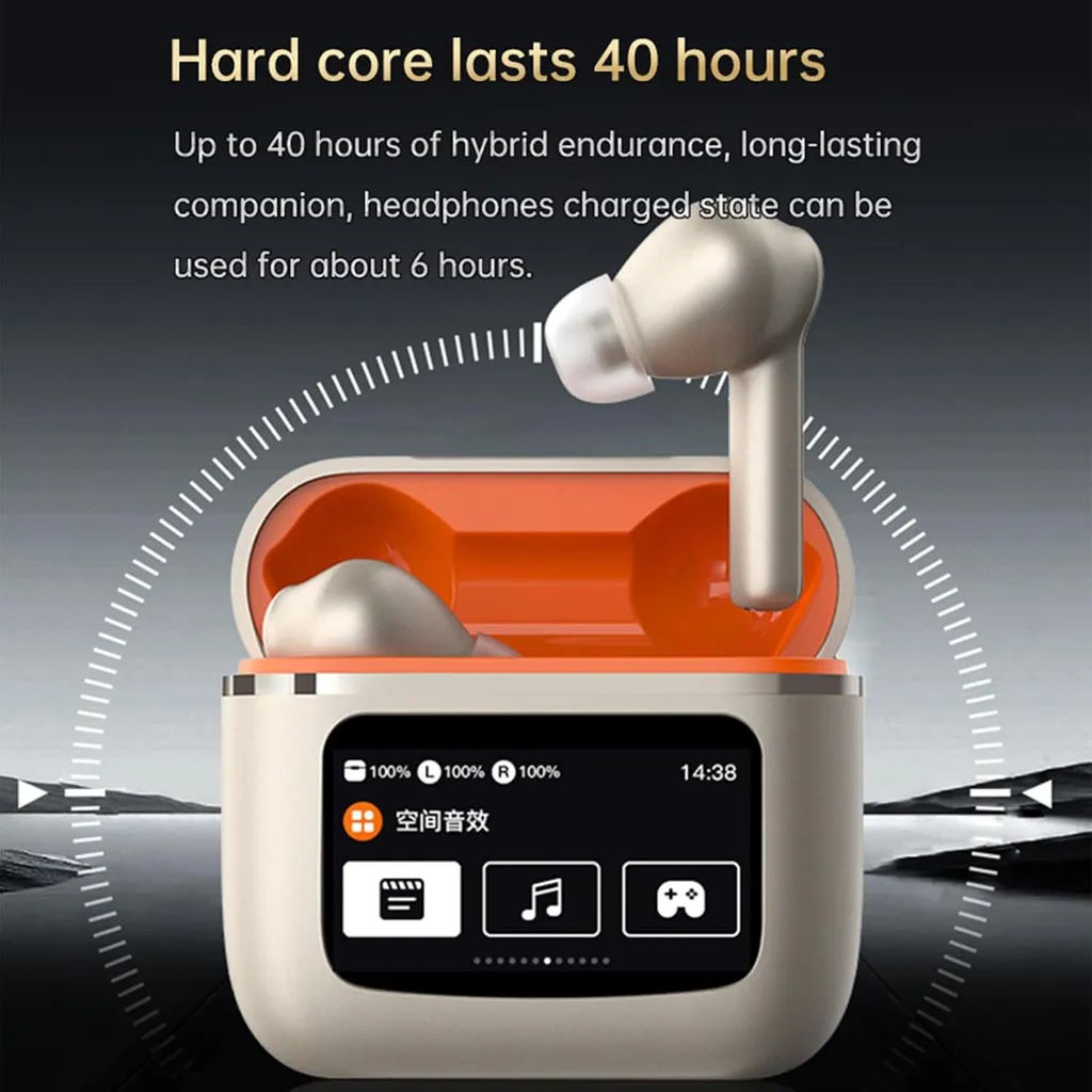 Cuffie Bluetooth ANC con Touch Screen - Audio Premium Wireless In-Ear - 7