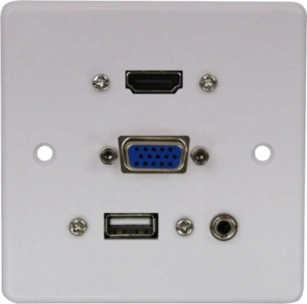 Cachez vos Câbles avec cette Prise Murale HDMI VGA USB et Audio Stéréo - 3