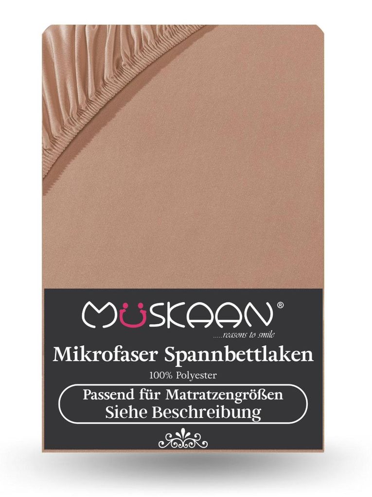 Mikrofaser Spannbettlaken 180x200 cm - 200x200 cm Betttuch Produktbild 