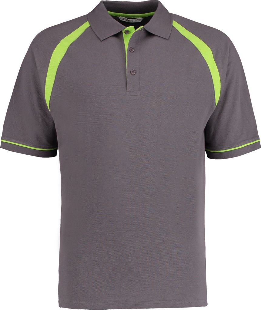 Kustom Kit - "Oak Hill" Poloshirt für Herren PC6333 (S) (Holzkohle/Limone)
