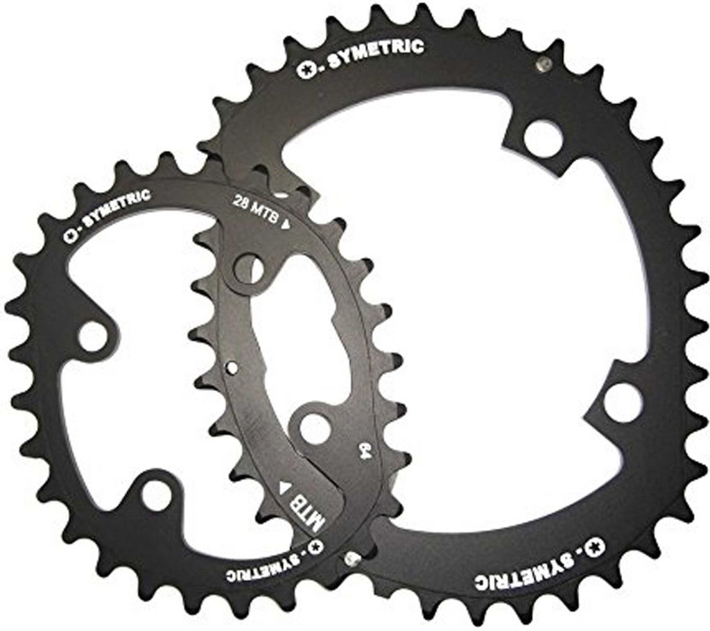 Stronglight Kettenblatt Kit Osymetric 104/64 Standard Double 38/28 Zähne sw