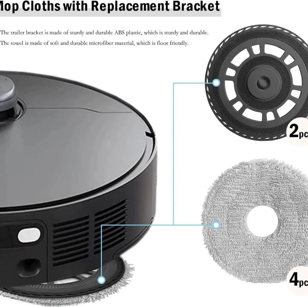 Kit Accessori INF Robot: 2 Supporti Piastra + 4 Mop Microfibra HD - 5
